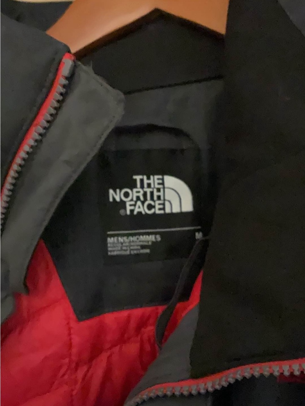 The North Face Men's Black Jacket with Red Lining - Ski & Snowboard Shell - Picture 2 of 3